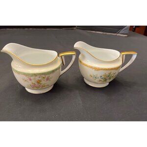 Vintage Noritake Creamers, 1930’s M Series Gold trim Floral